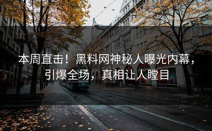 本周直击！黑料网神秘人曝光内幕，引爆全场，真相让人瞠目